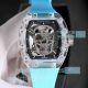 Swiss Replica Richard Mille RM 052 Diamond Skull Tourbillon Watch Orange Rubber Strap (3)_th.jpg